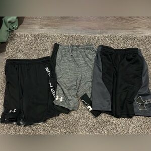 Under Armour Black & Gray Kids' Athletic Shorts
